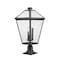 Z-Lite Talbot 3 Light Outdoor Pier Mounted Fixture, Black & Clear Beveled 579PHXLR-533PM-BK - alternate 6